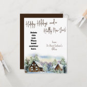 Carte cadeau Sanitizer Hiver Vacances Saines (Devant/Arrière en situation)