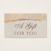 Carte cadeau Shimmer en papier déchiré (Devant)