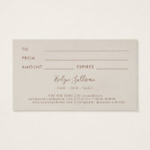 Carte cadeau Shimmer en papier déchiré (Dos)