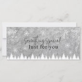 Carte cadeau Silver ice Grey snowflakes pine (Devant)