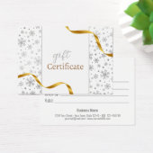 Carte cadeau Silver Ribbon Or moderne Flakes (Bureau)