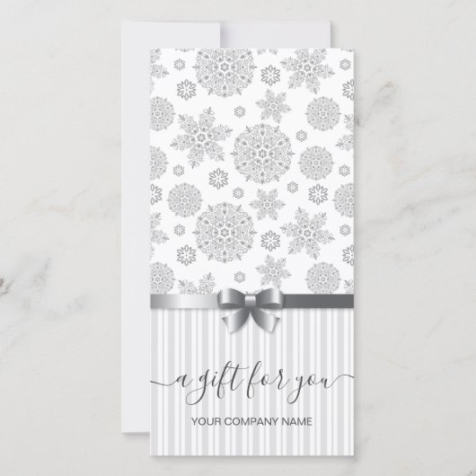 carte cadeau Silver Snowflakes (Devant)