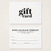 carte cadeau simple (Devant & derrière)