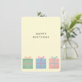 Carte cadeau simple boîte d'anniversaire (Debout devant)