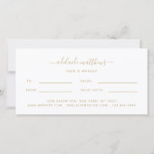 Carte cadeau simple chic Blush Pink Gold Hair Styl (Dos)