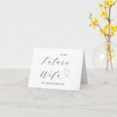 Carte Cadeau simple de mariée de Groom à ma future femme (Fleur jaune)