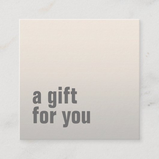 Carte cadeau Simple Elegant Faux Silver Beauty Sal (Devant)
