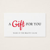 Carte cadeau Simple Elegant White Red Beauty (Devant)