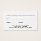 Carte cadeau Simple Elegant White Red Beauty (Dos)