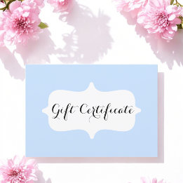 Carte cadeau simple Pastel Blue Business