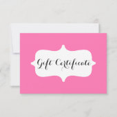 Carte cadeau simple Pink Business (Devant)