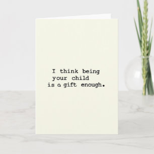 Carte Cadeau Simple pour la Fête des Mères