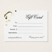 Carte cadeau spa Spa Elegant or Floral Noir (Dos)