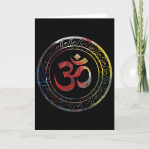 Carte Cadeau spirituel de yoga symbole Om Ohm Aum