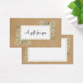 Carte cadeau Spring Feuille Rustic Kraft (Bureau)