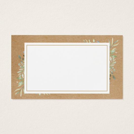 Carte cadeau Spring Feuille Rustic Kraft (Dos)