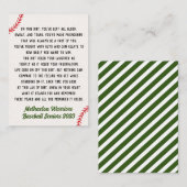 Carte Cadeau Supérieure De Baseball High School (Devant / Derrière)