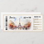 Carte Cadeau Surprise Paris Boarding Pass Inv (Devant / Derrière)
