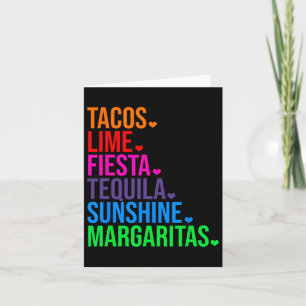 Carte Cadeau Tacos Lime Fiesta Tequila Cinco De Mayo