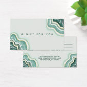 Carte cadeau Teal Luxe Chic Glitter Agate Geode (Bureau)