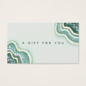 Carte cadeau Teal Luxe Chic Glitter Agate Geode (Devant)