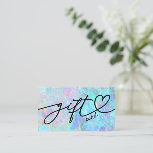 carte cadeau texture opale (Debout devant)