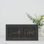 carte cadeau typographie script coiffeur moderne (Debout devant)