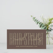 carte cadeau typographie script coiffeur moderne (Debout devant)