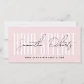 carte cadeau typographie script coiffeur moderne (Devant)