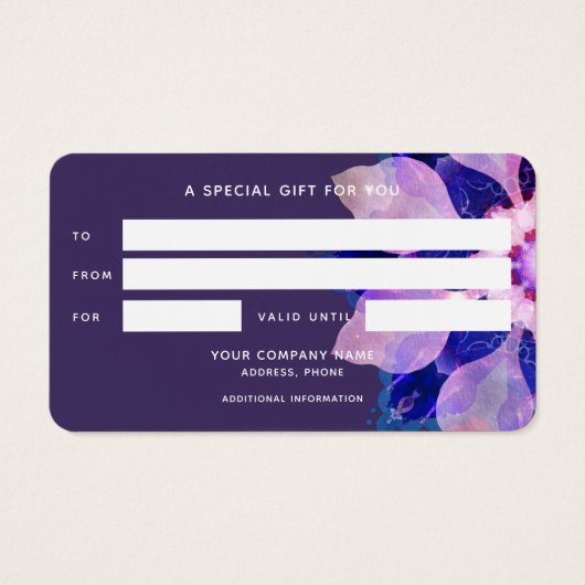 Carte cadeau Unity Mandala (Dos)