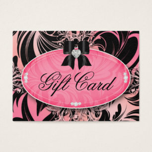 Carte cadeau VALENTINE Coeur Bow Coral rose
