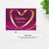 Carte cadeau Valentine's Day Gold Heart Ribbon Pur (Bureau)