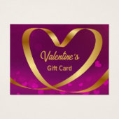 Carte cadeau Valentine's Day Gold Heart Ribbon Pur (Devant)