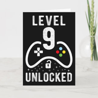 Carte Cadeau vidéo de 9e anniversaire Niveau 9 débloqué 