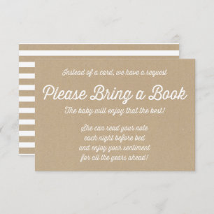 Carte cadeau vintage Baby shower rustique