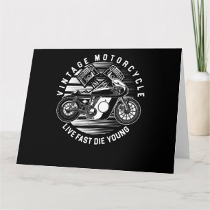 Carte Cadeau vintage De Course De Moto Pour Biker