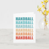 Carte Cadeau vintage de handball rétro (Fleur jaune)
