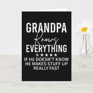 Carte Cadeau vintage drôle de grand-père sait tout