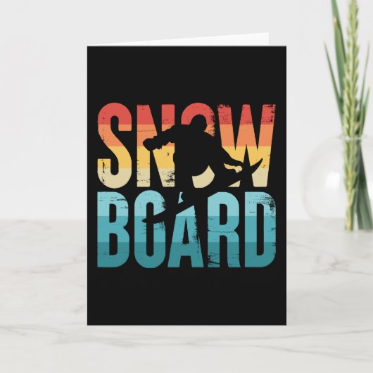 Carte Cadeau vintage Snowboard pour Snowboardeur (Devant)