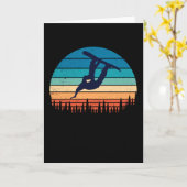 Carte Cadeau vintage Snowboard Snowboard (Fleur jaune)