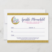 Carte cadeau Watercolor Crystal Gold Moon (Dos)