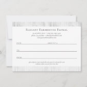 Carte cadeau Watercolor Floral Rustic (Dos)