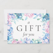 Carte cadeau Watercolor Floral Rustic (Devant)