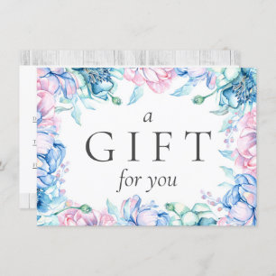 Carte cadeau Watercolor Floral Rustic