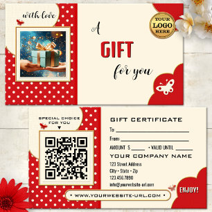 Carte cadeau Whimsical Retro Butterfly Photo