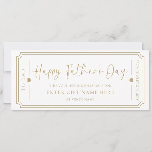 Carte cadeau White Happy Fête des pères (Devant)