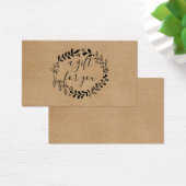 Carte cadeau Woodland Garland Rustic Kraft (Bureau)