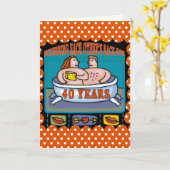 Carte Cadeaux 40e anniversaire de mariage (Fleur jaune)