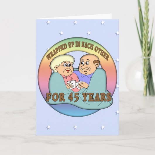 Carte Cadeaux 45e anniversaire de mariage (Devant)