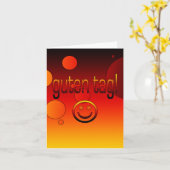 Carte Cadeaux allemands : Bonjour / Guten Tag Face (Fleur jaune)